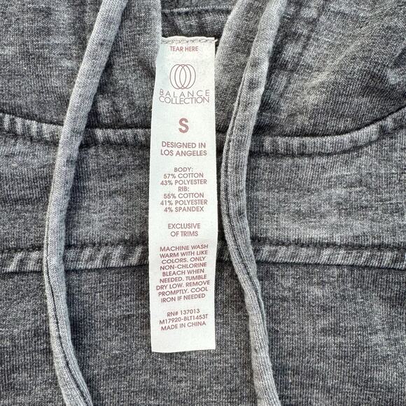 Balance Collection Grey Cropped Hoodie - Size Small - Picture 7 of 7